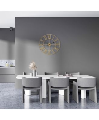 Large Wall Clock for Living Room Decor - Roman Numeral Wall Clock for Kitchen - 16 inch Wall Clock Decorative (Gold)