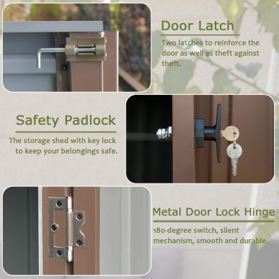 Streamdale Metal Storage Shed Rust, Rain, & Wind Resistant