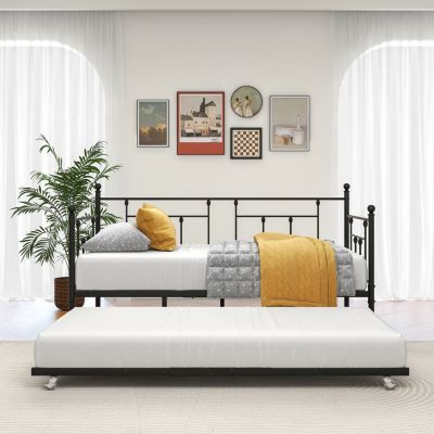 Streamdale Twin Metal Daybed with Trundle