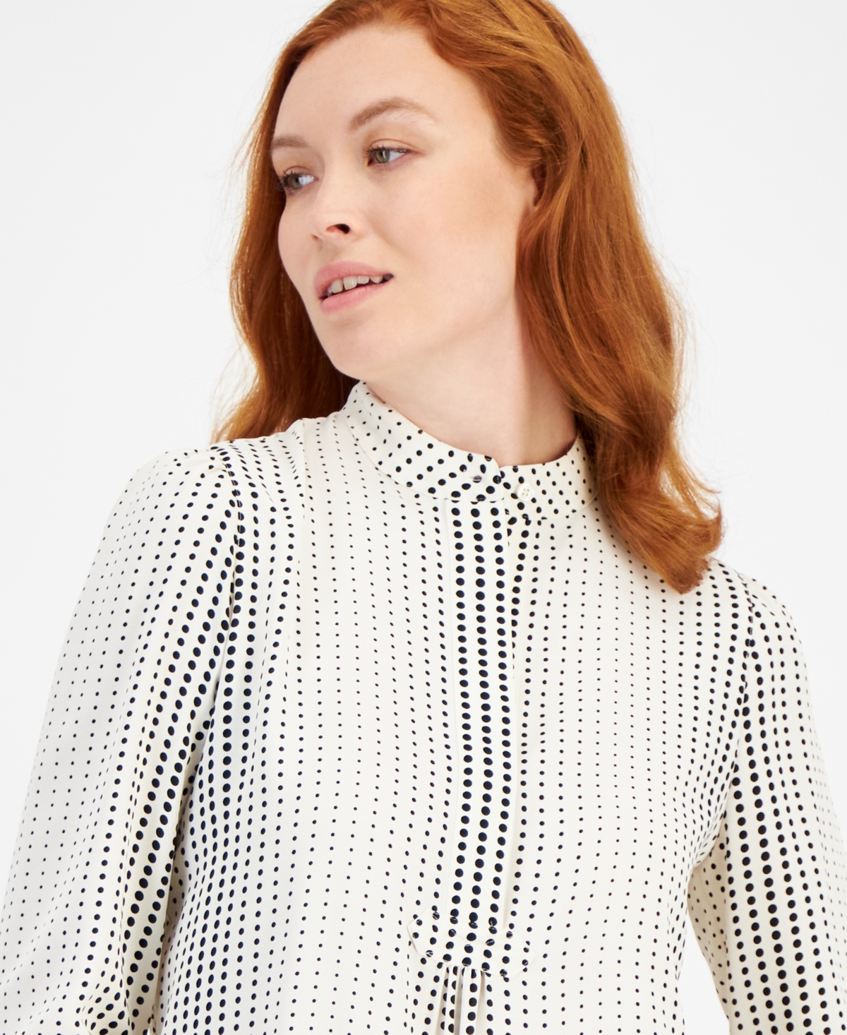 Anne Klein Dot-Print Tunic -Anne Black