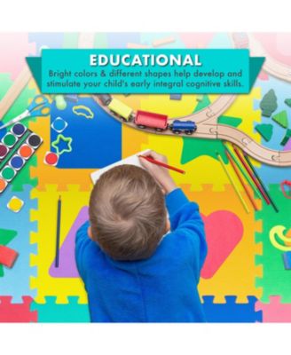 ProSource Kids Floor Play Mat 3/8-in, 36 Sq Ft - 36 Tiles