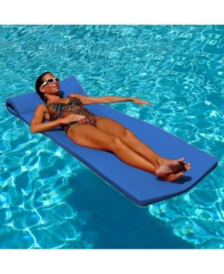 Sunsation 1.75" Thick Foam Lounger Raft Pool Float, Indigo Blue
