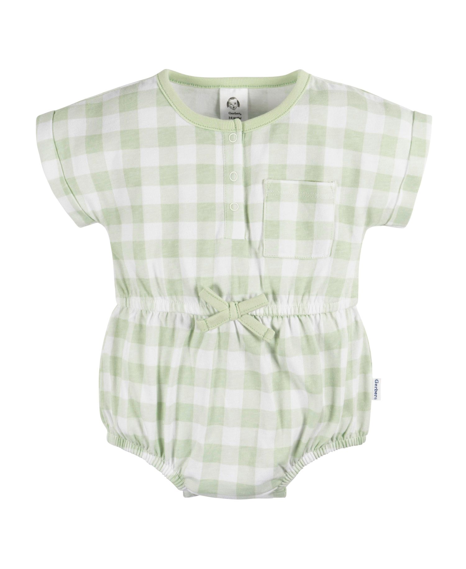 Baby Girls Sleeveless and Short Sleeve Romper, 2 Pack