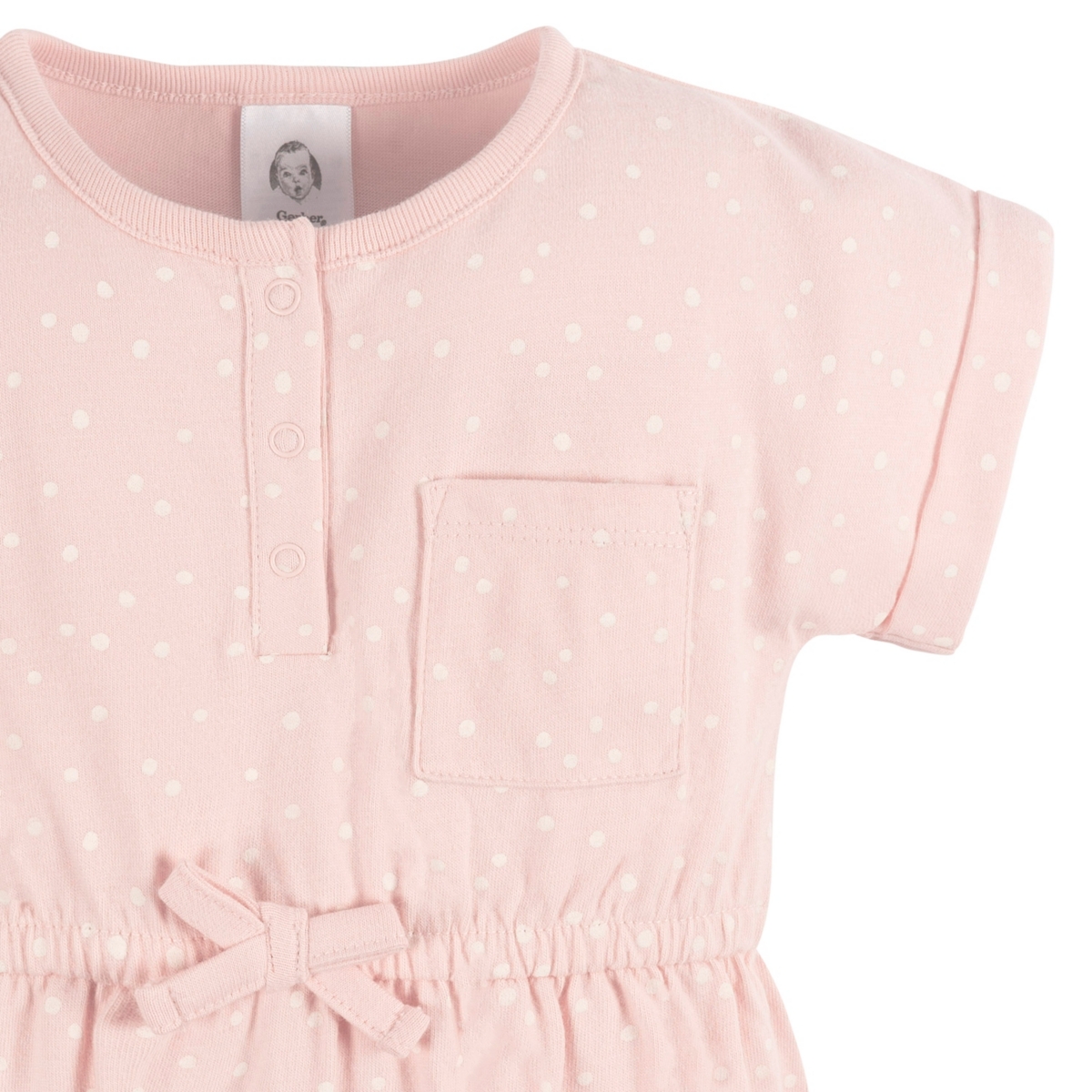 Gerber Baby Girls Baby Sleeveless and Short Sleeve Romper, 2 Pack