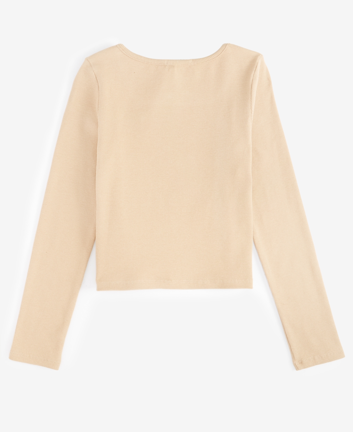 kensie Big Girls Square-Neck Long-Sleeve Top