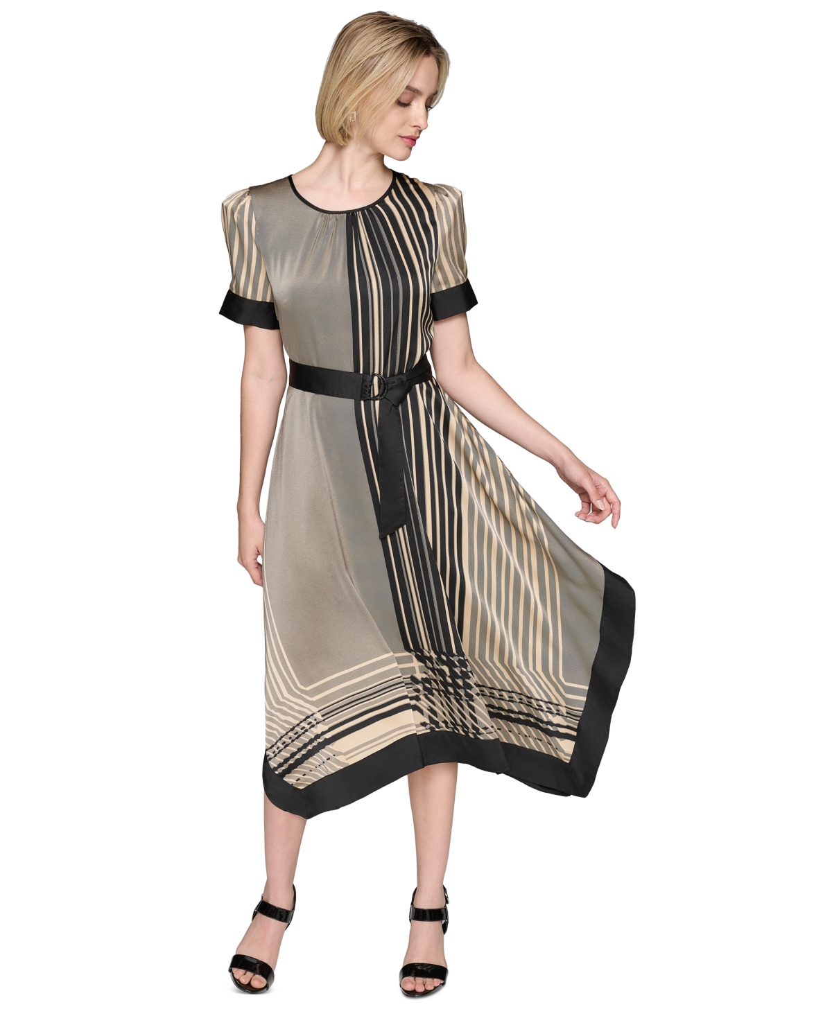 Karl Lagerfeld Paris Women's Handkerchief-Hem Dress
