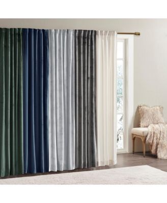 Colt Room Darkening Velvet Curtain Panel Pair, 37"W x 63"L