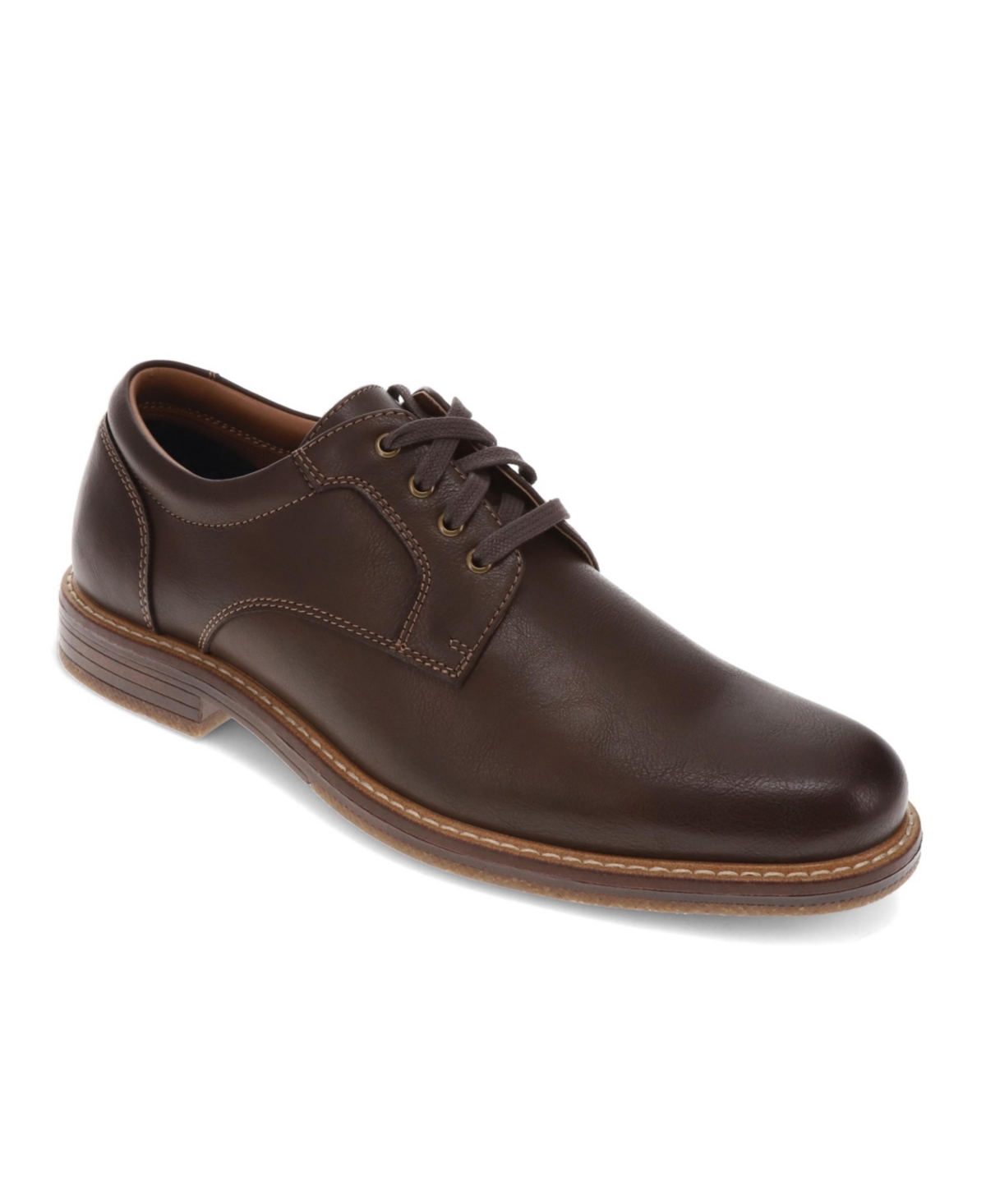 Dockers Mens Hartbury Dress Casual Lace Up Oxford Shoe In Dark Tan