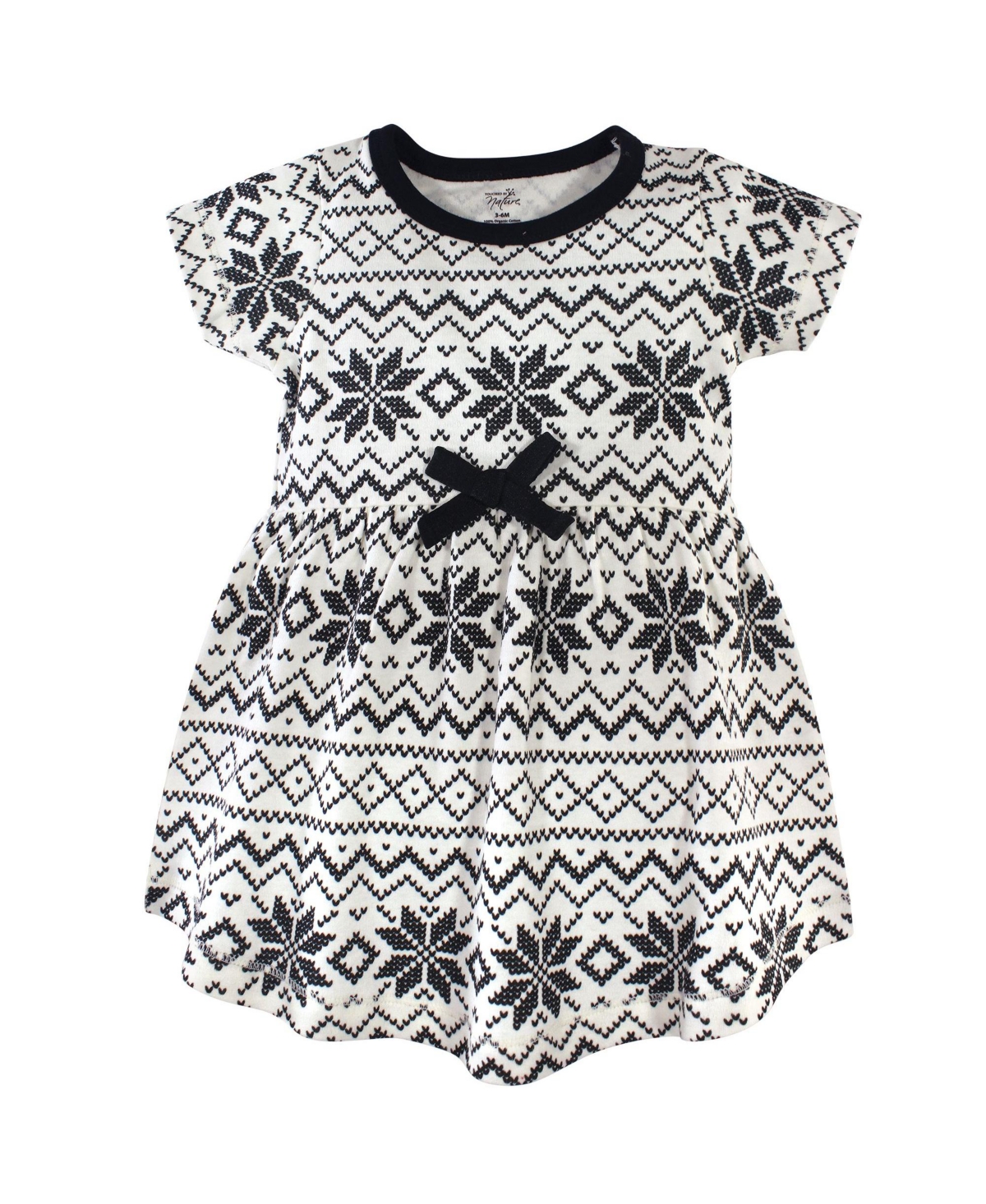 Touched by Nature Toddler Girls Organic Cotton Dress and Cardigan 2pc Set, Buffalo Plaid