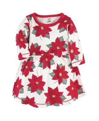 Little Girls Natural Long-Sleeve Dress Pair