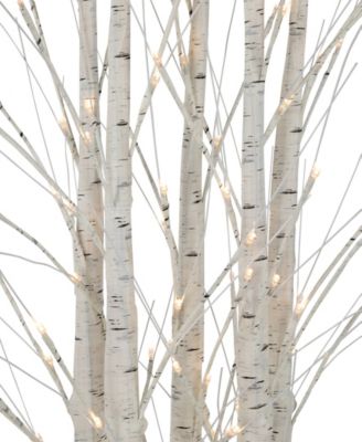4' White Birch Twig Tree Cluster Christmas Decoration