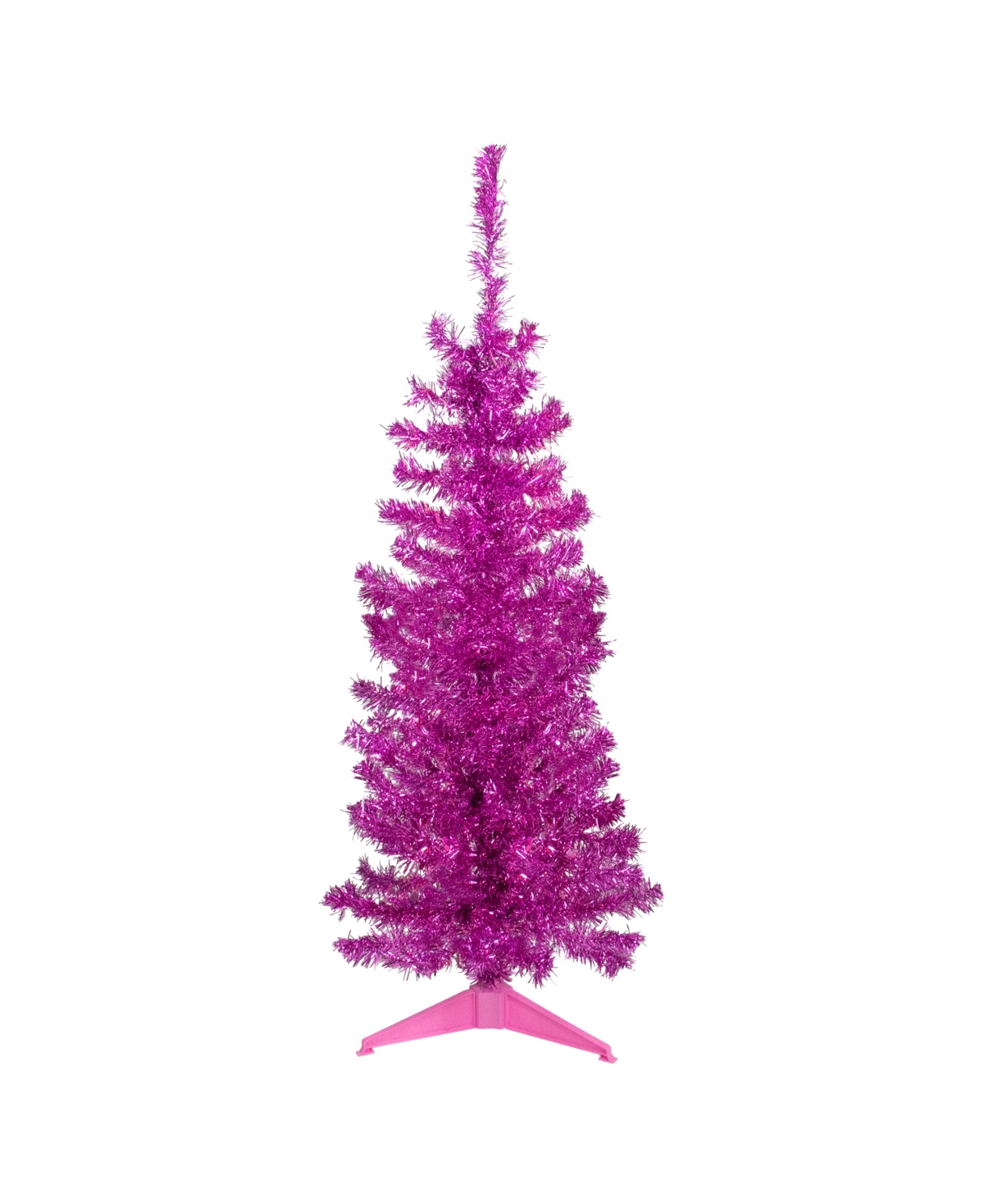 Northlight 4'Artificial Tinsel Christmas Tree Unlit - Pink