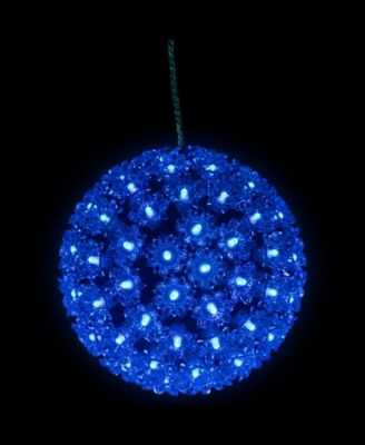 LED Hanging Starlight Sphere - 7.5-Inch - Blue Lights