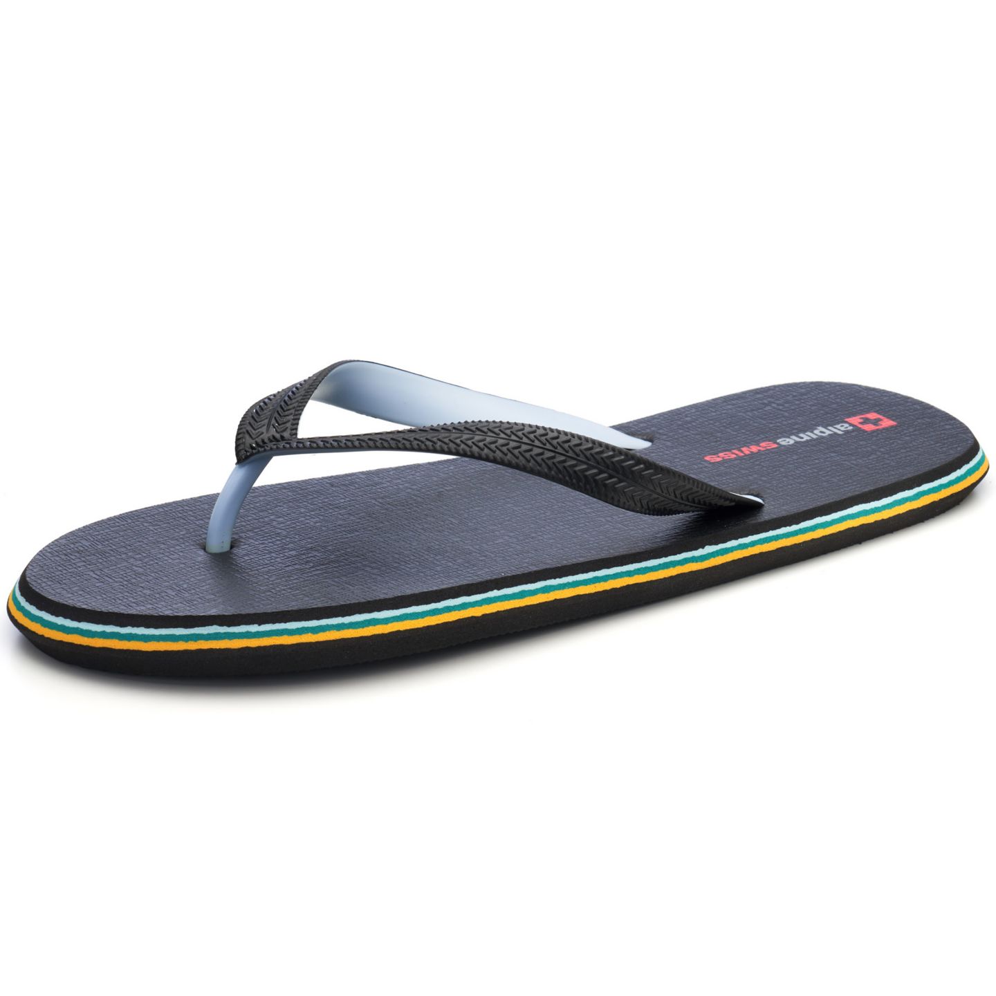 Мужские сандалии Alpine Swiss Flip Flops Ultra-light Thin EVA foam Sandals for Beach Pool Everyday Wear Simple Flexible Flip Flops for Men, цвет: Чёрный — фото 4