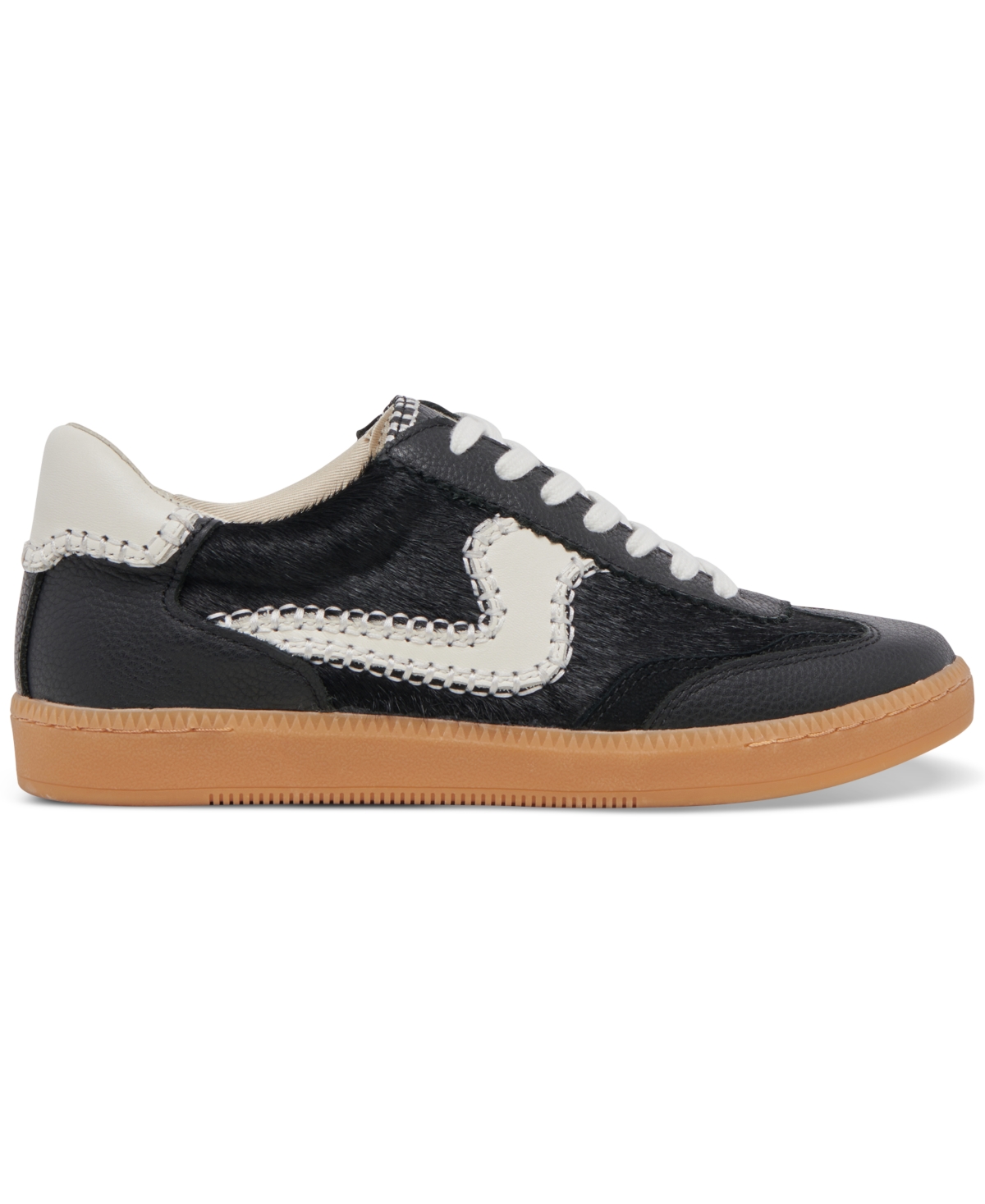 Shop Dolce Vita Women's Notice Stitch Low-profile Lace-up Sneakers In Onyx Multi