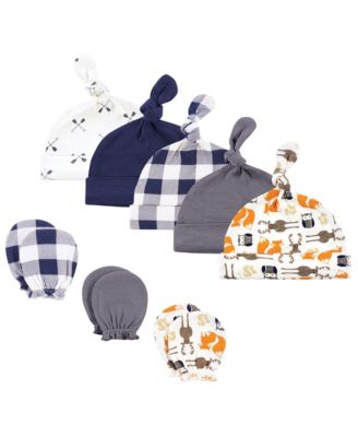 Essential 8-Piece Set Knotted Beanie Hats and Anti-Scratch Mitts