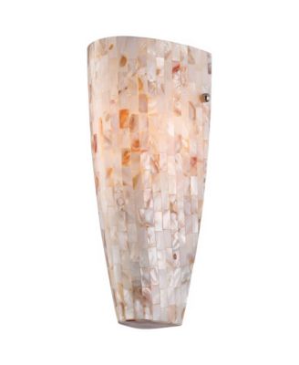Isola Modern Wall Light Sconce Mosaic Mother of Pearl Glass Hardwire 5" Fixture for Bedroom Bathroom Vanity Reading Living Room
