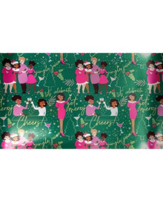 Green Cheers Auntie Gift Wrap