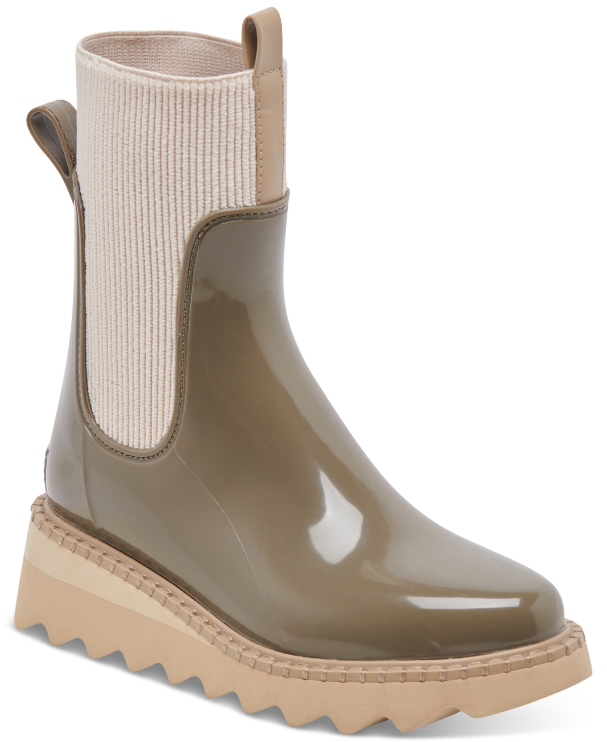 Dolce Vita Women s Tropic H2O Rain Boots Dark Moss Patent Smart Closet
