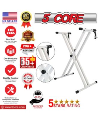 Keyboard White Stand Digital Piano Riser Adjustable X Style Electric Key Board Casio Synth Holder