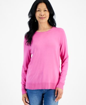 売れ筋商品|||スタイルアンドコー ニット&セーター アウター レディース Women's Fine Gauge Crewneck Long-Sleeve Sweater, Created for Macy's Natural Animal Style & Co Women's Fine Gauge Crewneck Long-Sleeve Sweater