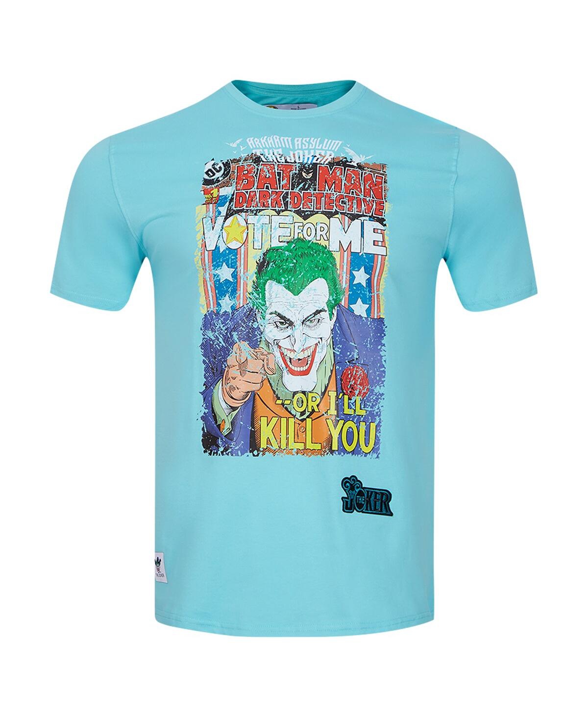 Freeze Max Men's The Joker Mint Batman Comics Vote For Me T-shirt In Mint