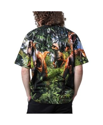 Men's and Women's Green Jurassic Park the Predators Big Print Graphic T-Shirt