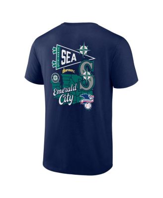 Men's Navy Seattle Mariners Split Zone T-Shirt
