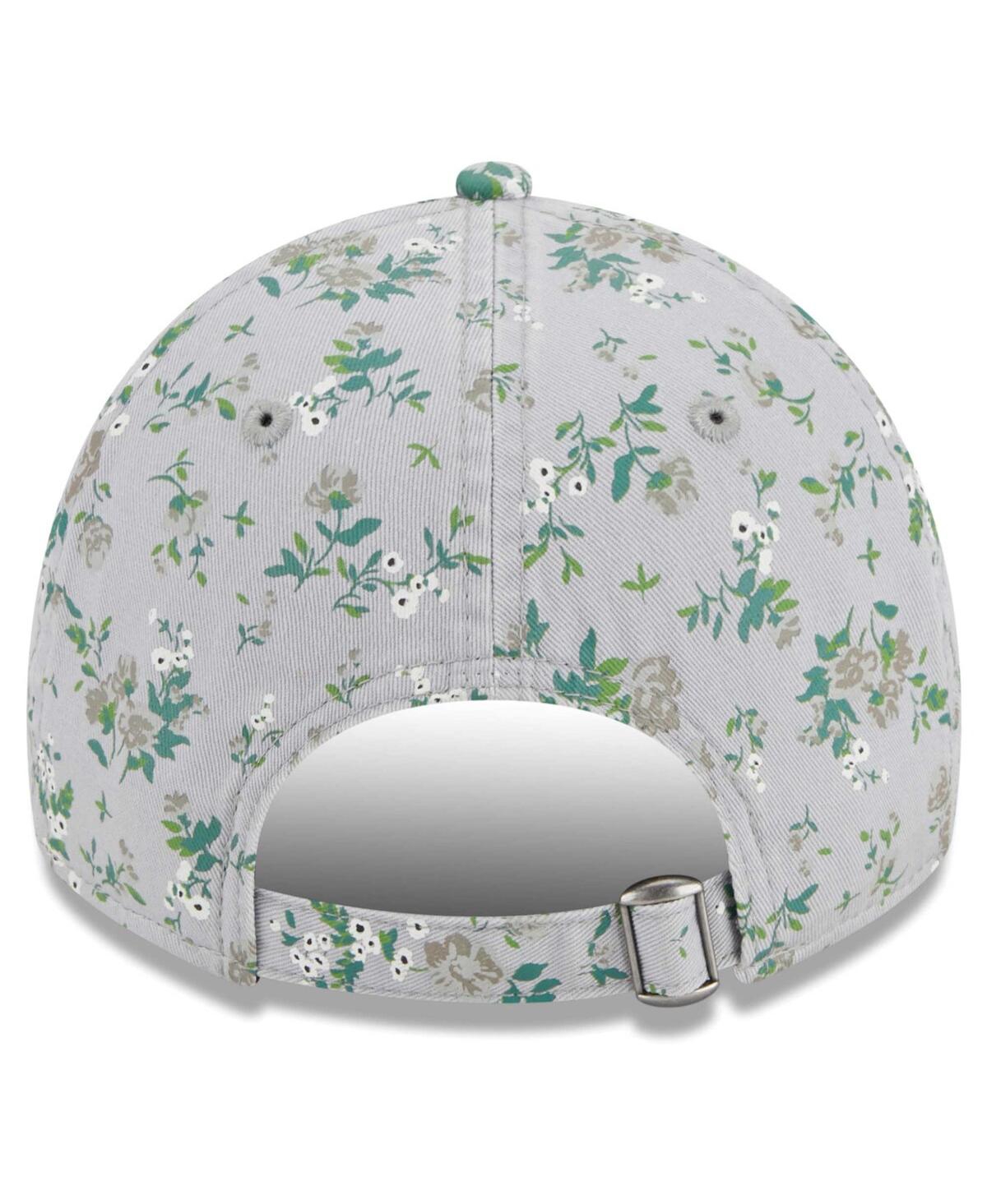New Era Big Boys And Girls Gray Las Vegas Raiders Bouquet 9twenty Adjustable Hat In Gray