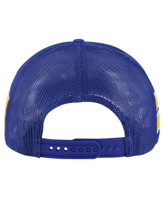 Men's Royal Buffalo Sabres Sideband Stripes Trucker Snapback Hat