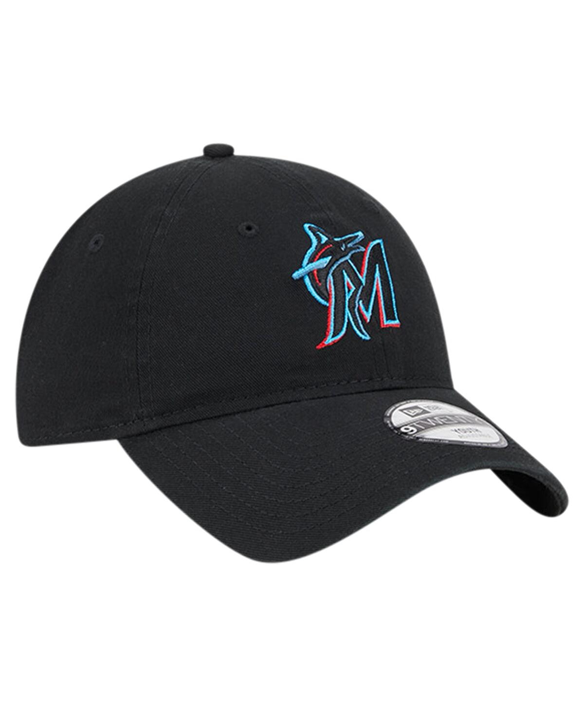 New Era Big Boys and GirlsMiami Marlins Team Color 9TWENTY Adjustable Hat - Black
