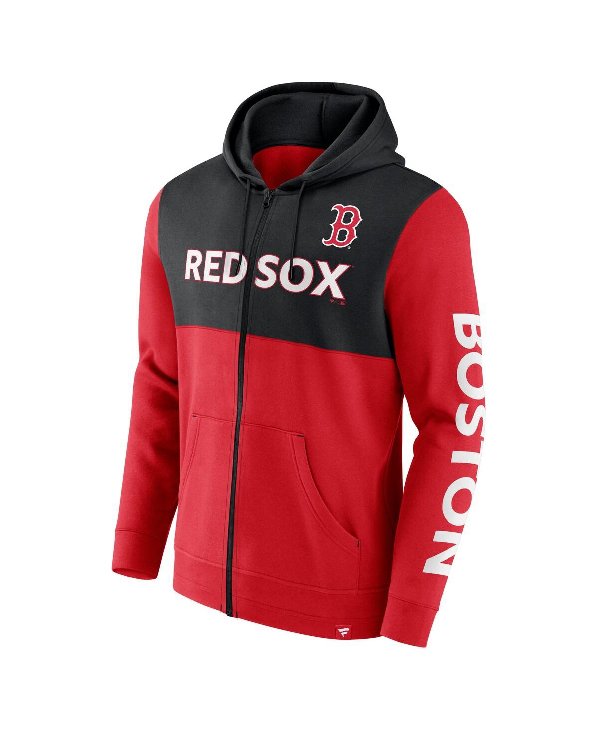 Fanatics Men's Red/black Boston Red Sox Ace Hoodie Full-zip Sweatshirt In Red,black