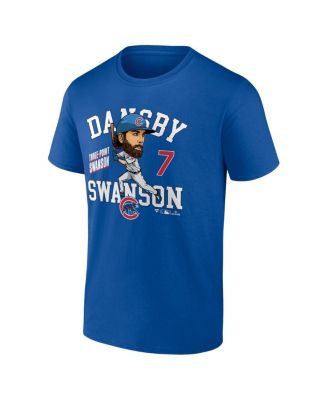 Men's Dansby Swanson Royal Chicago Cubs Hometown Caricature T-Shirt