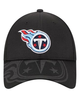 Men's Black Tennessee Titans Top Visor 9FORTY Adjustable Hat