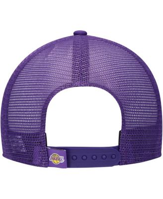 Big Boys and Girls White/Purple Los Angeles Lakers Court Sport Mascot 9FIFTY Snapback Hat