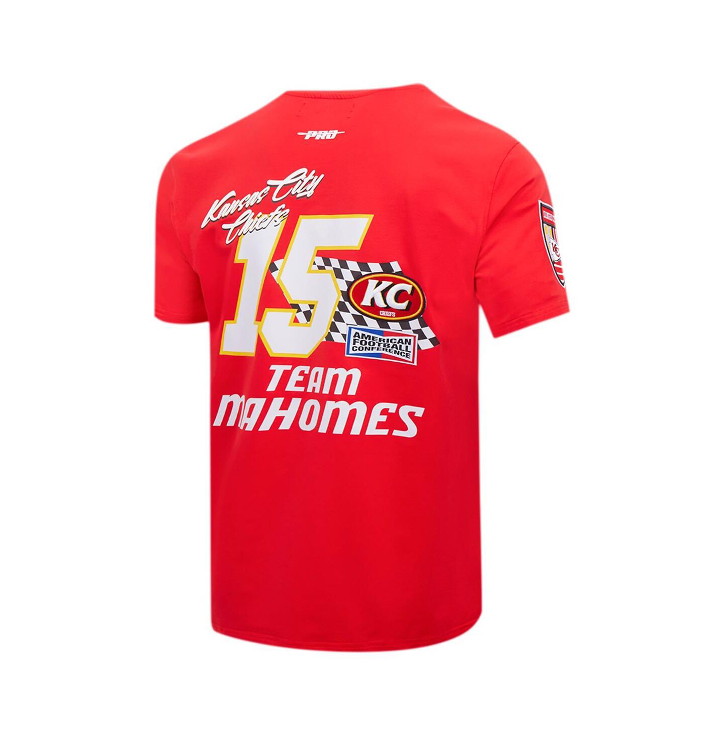 Мужская футболка Pro Standard Patrick Mahomes Red Kansas City Chiefs Fast Lane Name & Number Player — фото 3