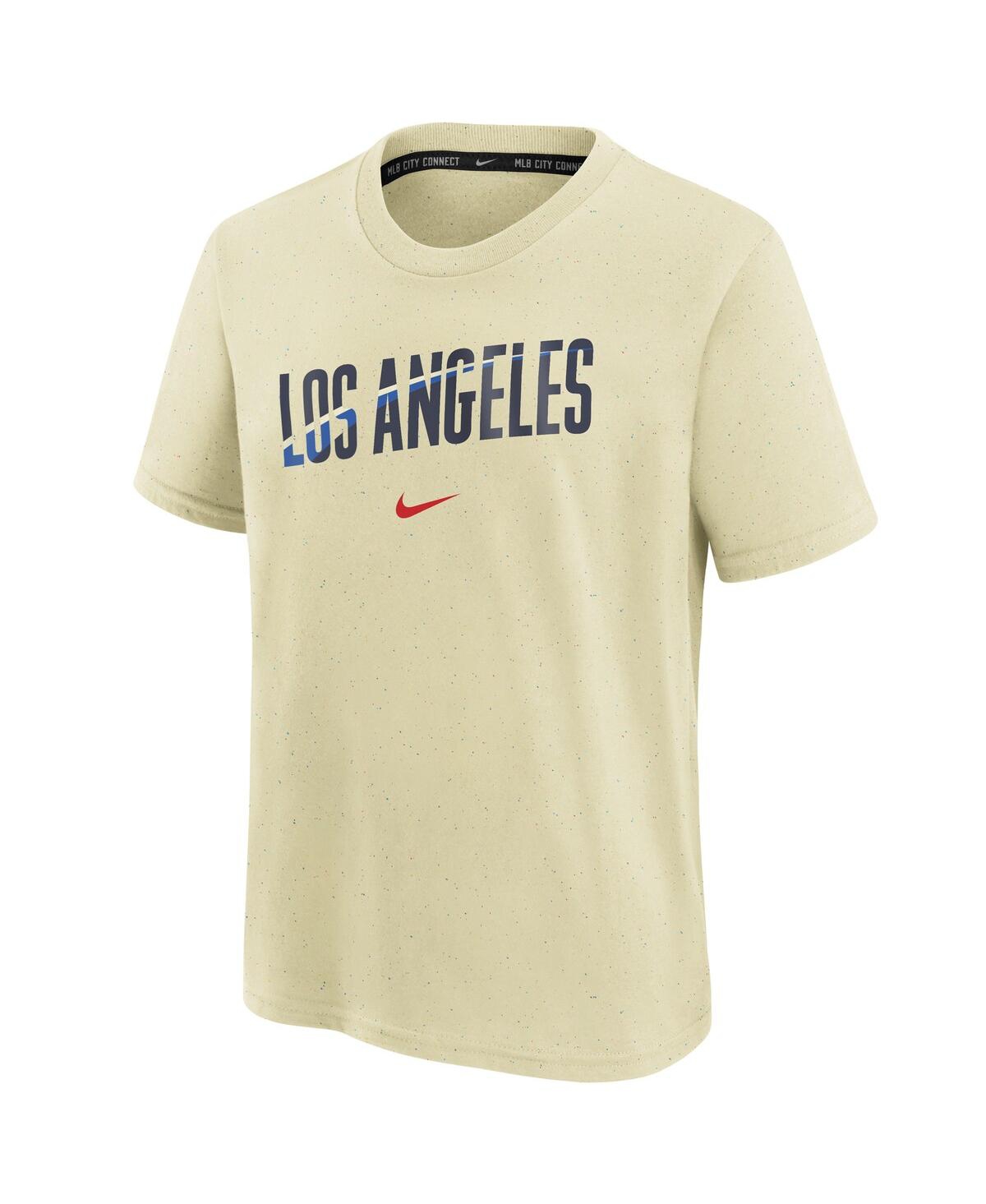 Nike Big Boys and GirlsLos Angeles Dodgers 2024 City Connect Legend Performance T-Shirt - Cream