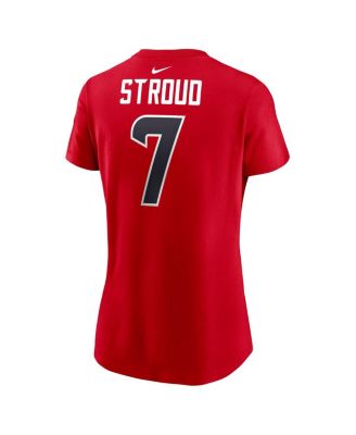 Women's C.J. Stroud Red Houston Texans Player Name Number T-Shirt