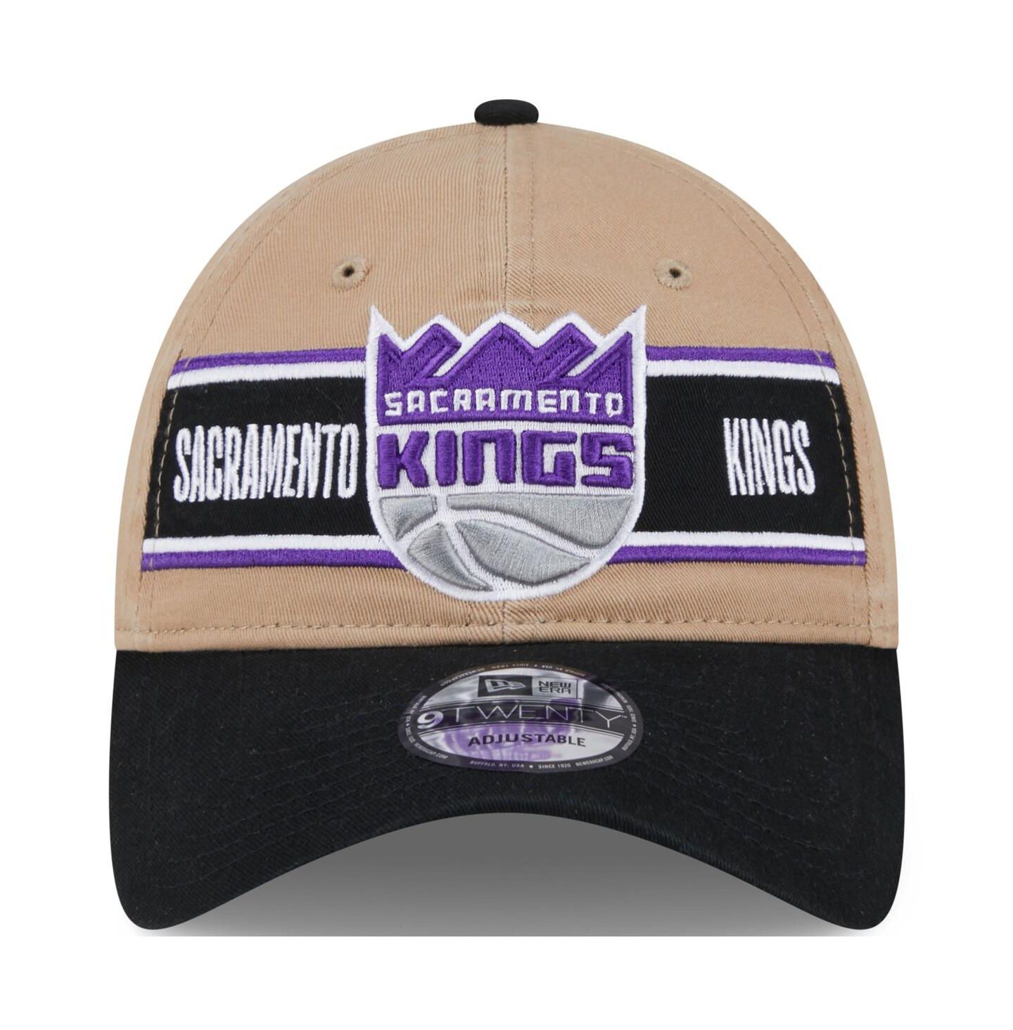 Мужская кепка New Era Tan/Black Sacramento Kings 2024 NBA Draft 9TWENTY Adjustable Hat — фото 2