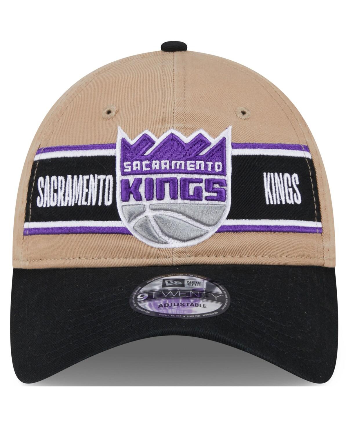 New Era Men's Tan/Black Sacramento Kings 2024 Nba Draft 9TWENTY Adjustable Hat