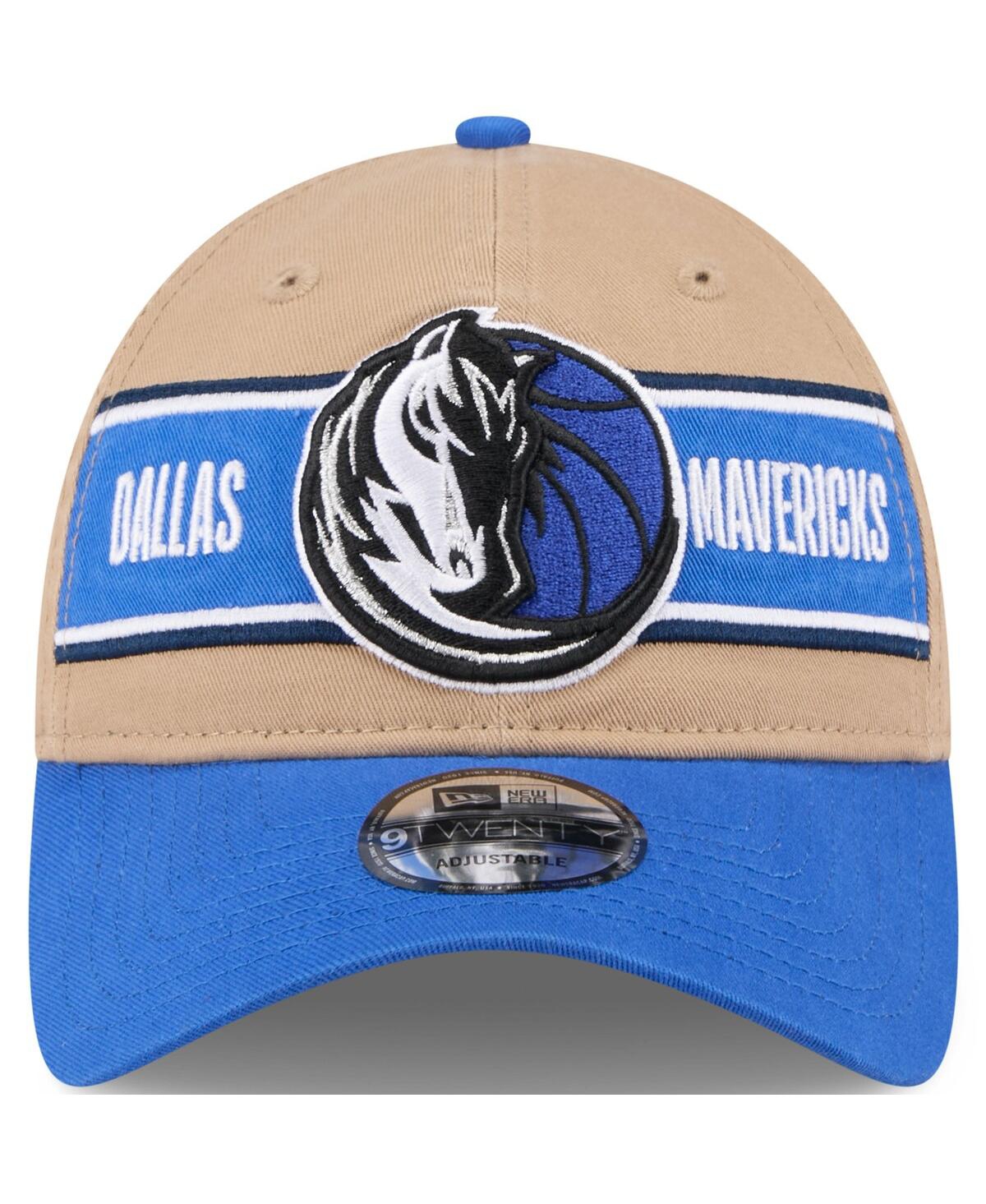 NEW ERA MEN'S TAN/BLUE DALLAS MAVERICKS 2024 NBA DRAFT 9TWENTY ADJUSTABLE HAT 