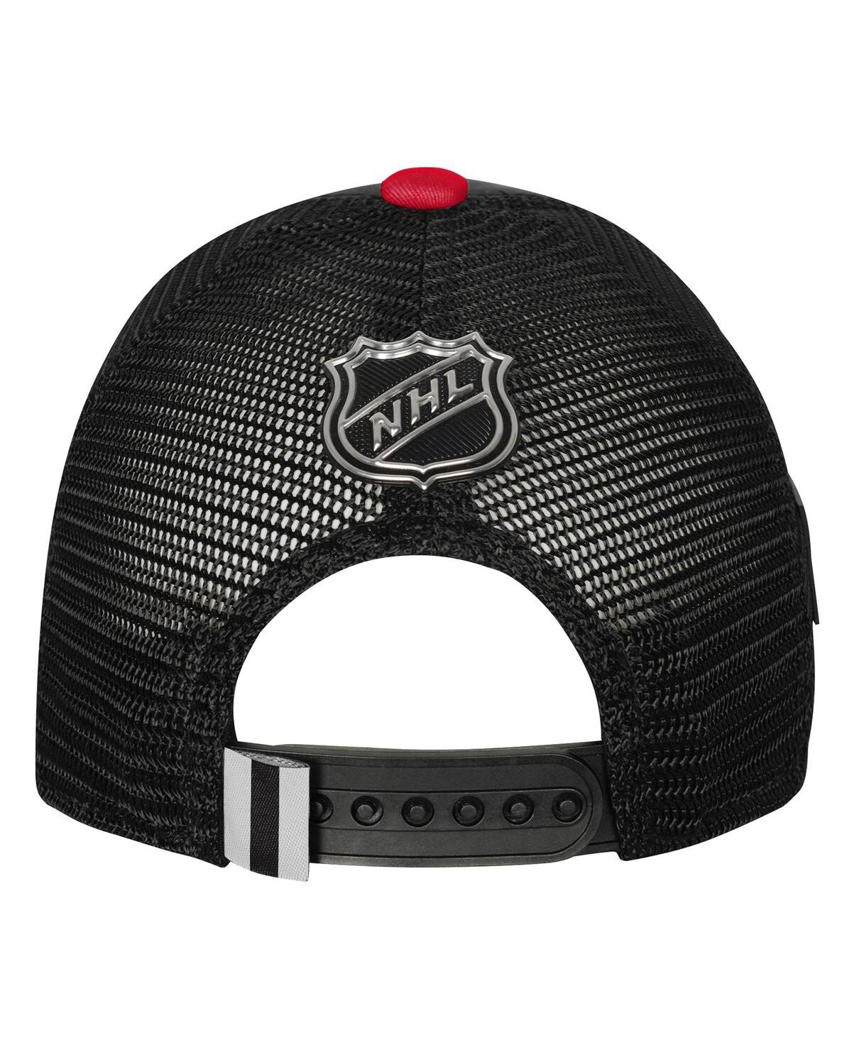 Fanatics Big Boys And Girls Black Boston Bruins 2024 Nhl Draft On Stage Trucker Adjustable Hat In Black,red