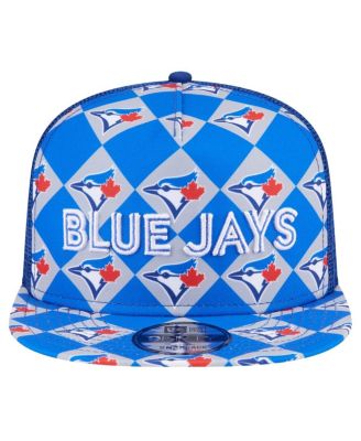 Men's Royal Toronto Blue Jays Seeing Diamonds A-Frame Trucker 9FIFTY Snapback Hat