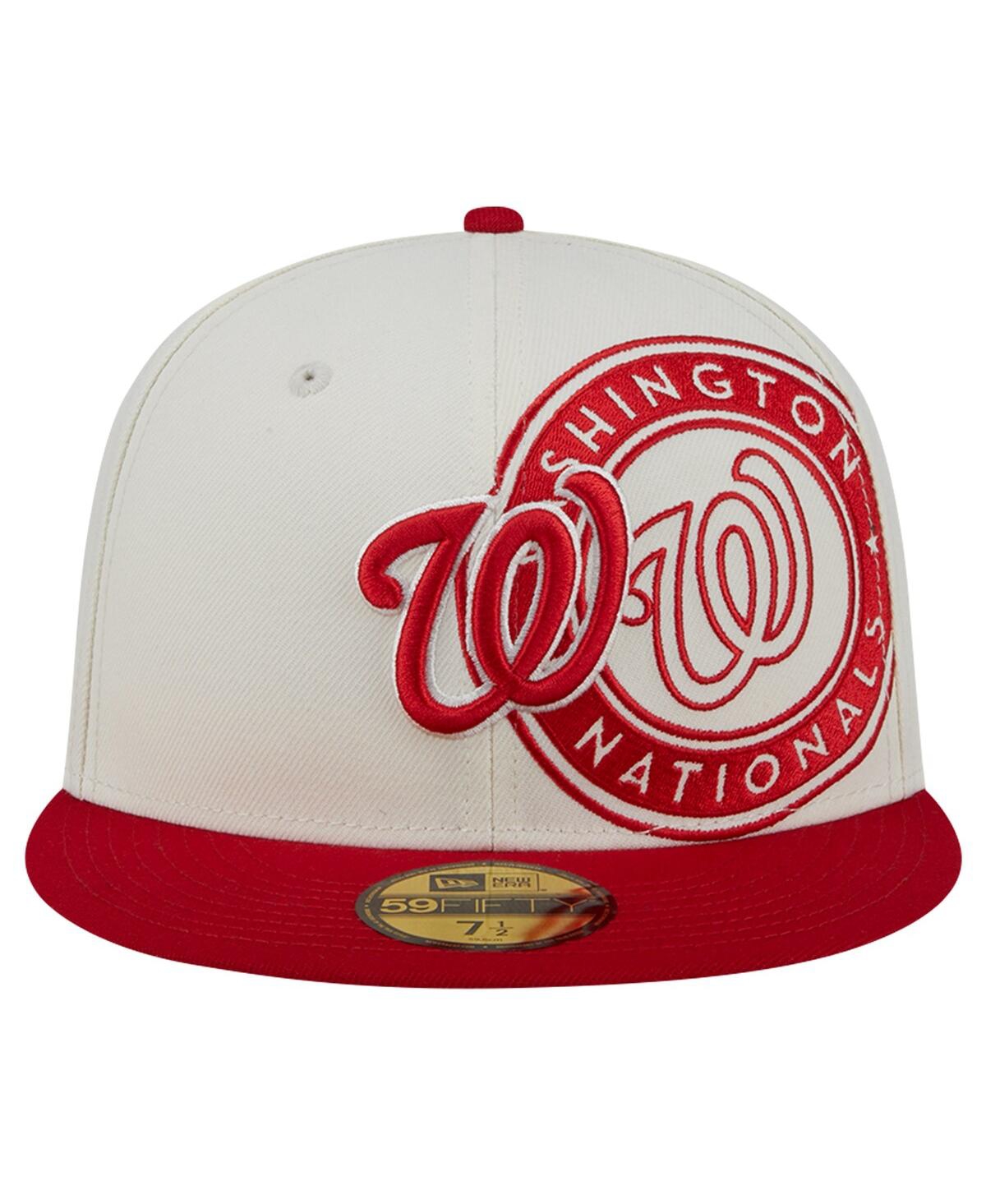 New Era Men'sRed Washington Nationals Lonestar 59FIFTY Fitted Hat - Cream, Red
