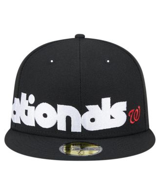 Men's Black Washington Nationals Checkered Undervisor 59FIFTY Fitted Hat