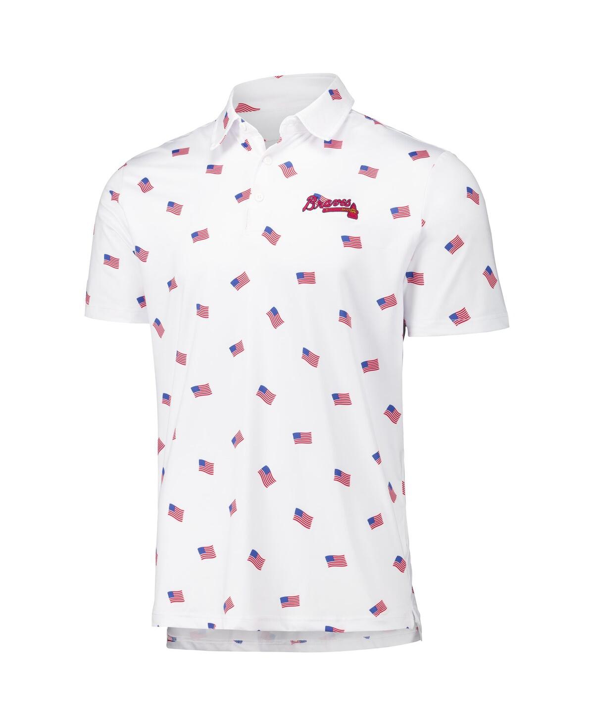 Antigua Men'sAtlanta Braves Americana Polo - White