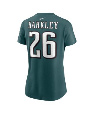 Women's Saquon Barkley Midnight Green Philadelphia Eagles Player Name Number T-Shirt