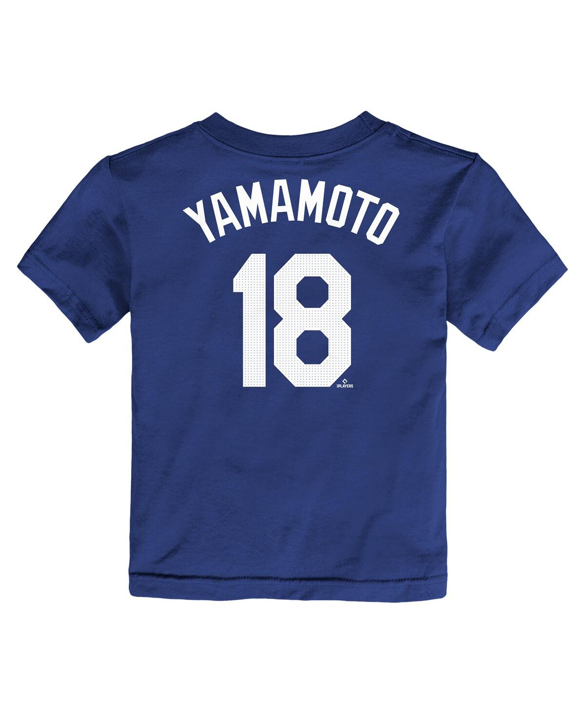 Nike Big Boys And Girls Yoshinobu Yamamoto Royal Los Angeles Dodgers Name Number T-shirt In Royal
