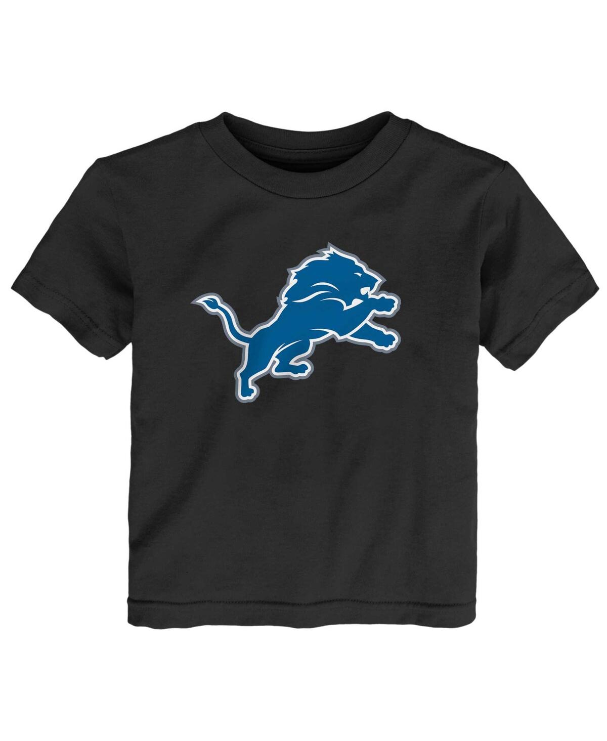 Outerstuff Toddler Black Detroit Lions Primary Logo T-shirt In Black