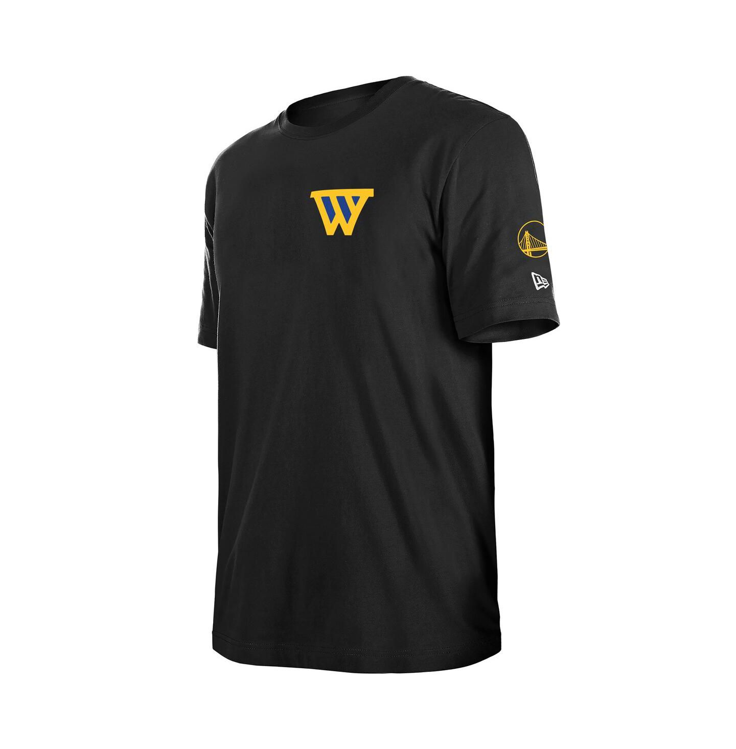 Мужская футболка New Era Black Golden State Warriors "W" Statement — фото 2